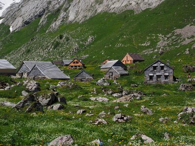 Alm alpine village appenzell photo