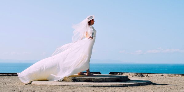 Dress white bridal photo