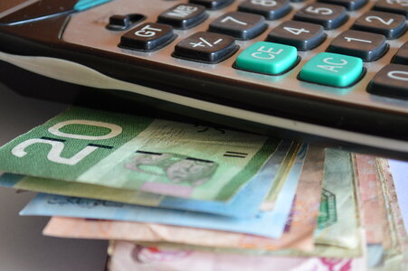 Money Notes Calculator Accounts Budget photo