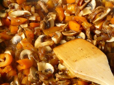 Vegetables sear food