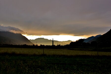 Lake maggiore landscape twilight