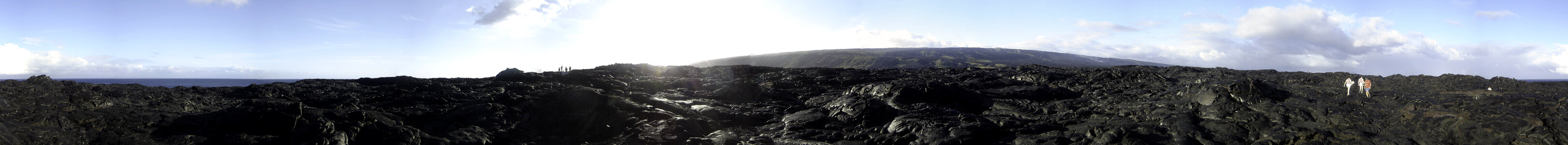Panoramic View of Lava field in Hawaii Volcanoes National Park photo