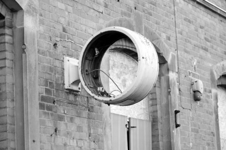 Relics railway station black and white
