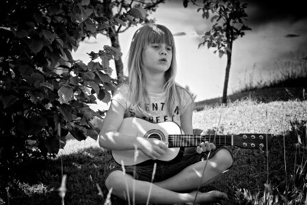 Girl guitar music photo