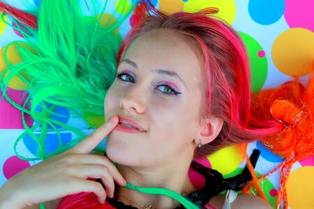Girl color smile