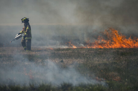 firefighters control the burn photo
