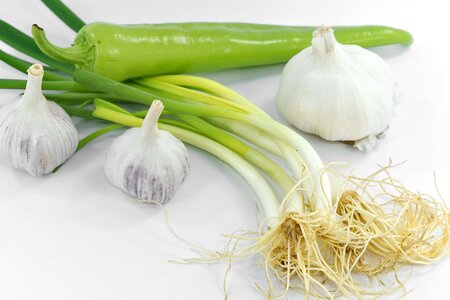 Garlic leek pepper