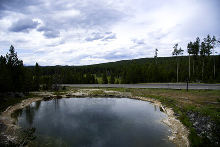 Large Hot Spring at Yellowstone National Park photo