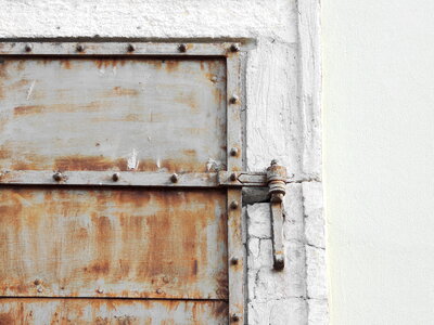 Door latch wall photo