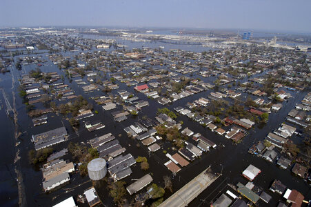 Flooded urban areas in New Orleans, Louisiana photo
