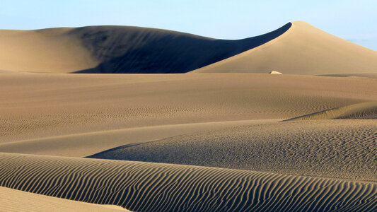 Sand Dunes in the Desert in Peru photo