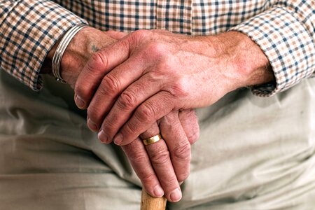 Burma elderly hand photo