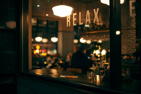 Relax Restaurant Sign photo
