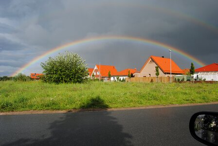 Rainbow sun clouds