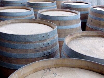 Barrel wooden barrels red wine photo
