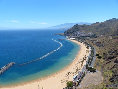 Coast sand beach playa las teresitas photo