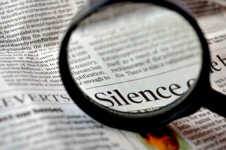Silence Word Magnified photo