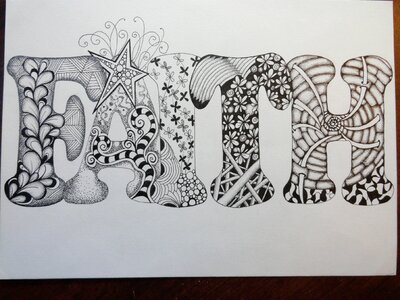 Ink drawing repetative patterns creative