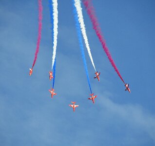 Airplane plane formation photo