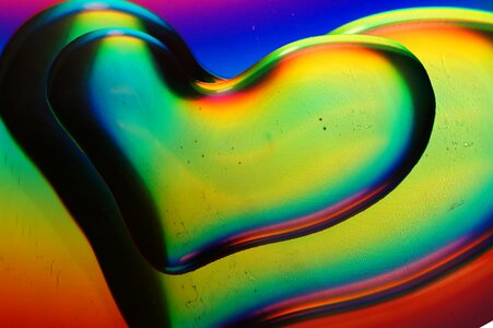 Shiny spectrum heart photo