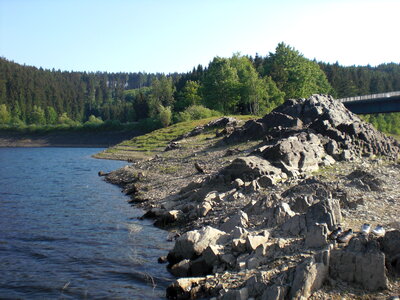 Rocks at Okertalsperre reservoir photo