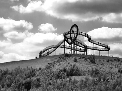 Black And White cloudy construction