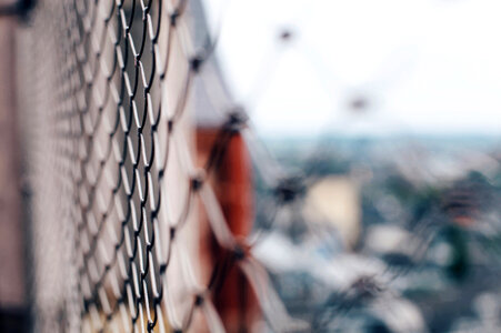 Chain link fence photo