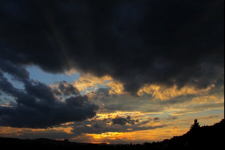 Evening sky landscape clouds photo