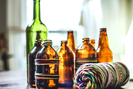 Colored Bottles Glass photo