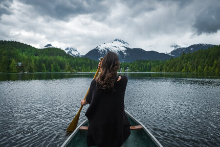 Woman in Canoe photo