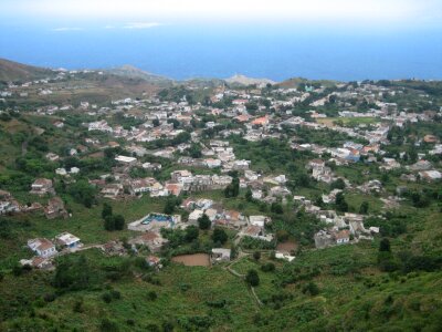 Aerial view of Praia, the capital city of Cape Verde photo