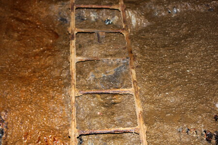 Old rusty ladder in Rammelsberg mine photo