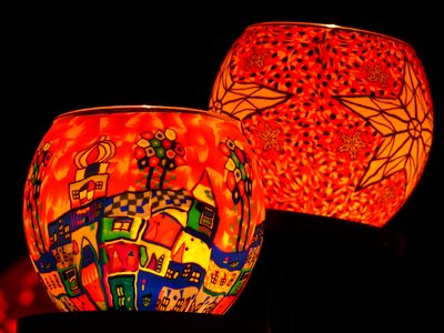 Lamp shining colorful photo
