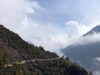 Himalayas trail on the way to Everest base camp photo