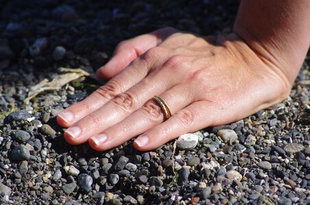 Beach hand hands
