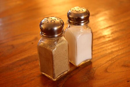 Seasoning food table photo