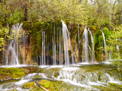 Pearl Shoal Waterfall in Sichuan, China photo