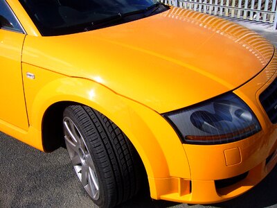 Vehicle automobile yellow