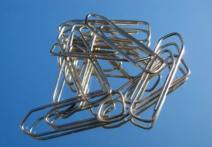 Paper clips several metal photo