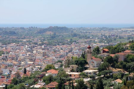 Church Tower greece hillside photo