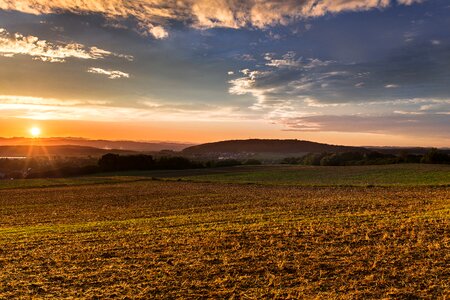 Afterglow fields landscape photo