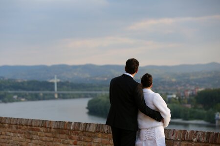 Bride beach wedding photo