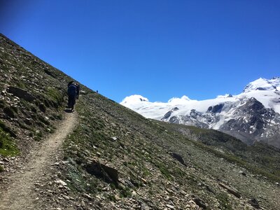 Trailing and hiking in the Alps and Zermatt Switzerland photo