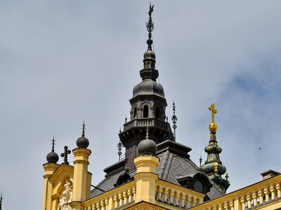 Baroque christianity church tower photo