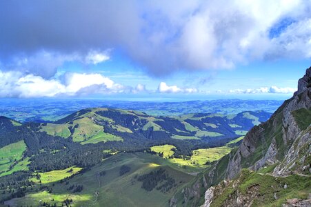 Alpstein hills clouds photo