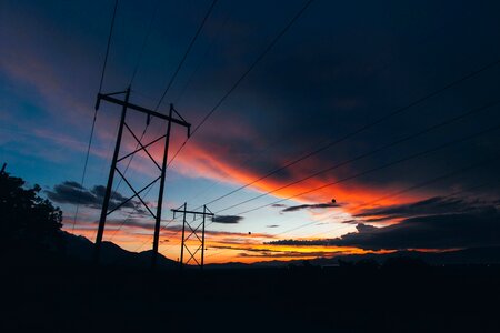 Electricity power silhouette photo