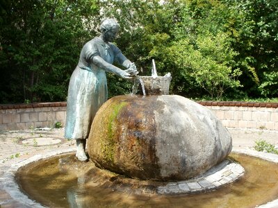 Statue water landmark photo