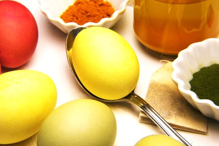 Easter Eggs on Spoon