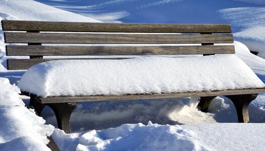 Bench cold frozen photo