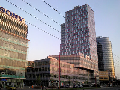 Sony Building and other towers in Bratislava, Slovakia photo